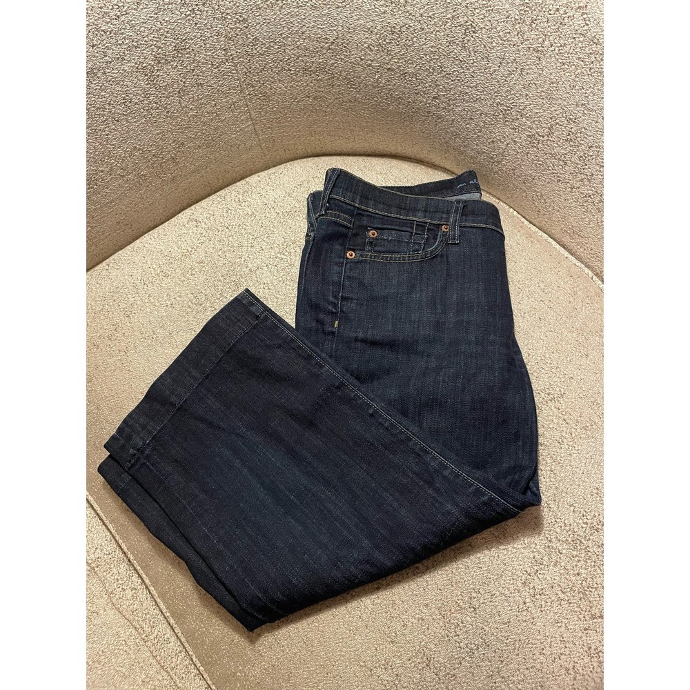 7 for all Mankind Cropped Bermuda Style Denim Shorts